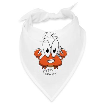Verspieltes Cartoon-Krabben-Design für Kinderbekleidung - Bandana - Weiß - Vorne