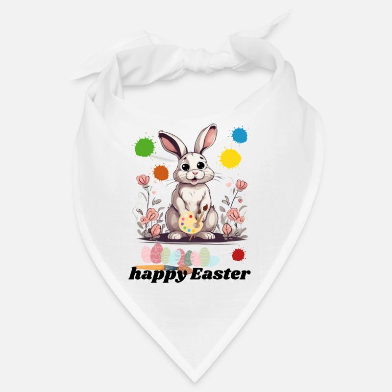 Happy Easter - Cute Easter Bunny - Bunny with Egg Bandana