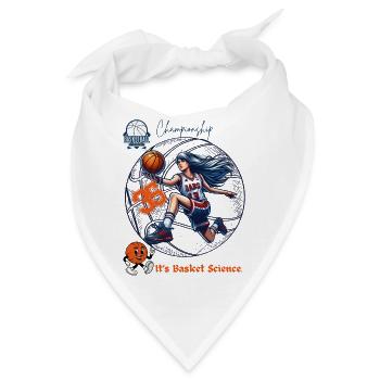 Dynamische Weibliche Basketball-Meisterin Illustration - Bandana - Weiß - Vorne