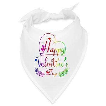 Liebe mich Valentinstag Alles Gute zum Valentinstag Valentinstag - Bandana - Weiß - Vorne
