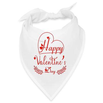 Liebe mich Valentinstag Alles Gute zum Valentinstag Valentinstag - Bandana - Weiß - Vorne