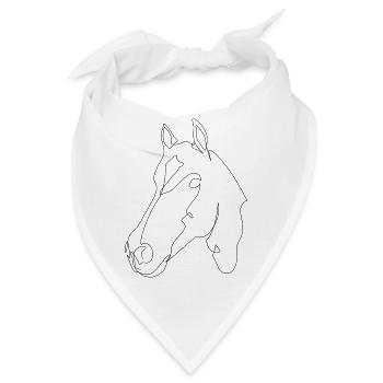 Pferdekopf Noah - Bandana - Weiß - Vorne