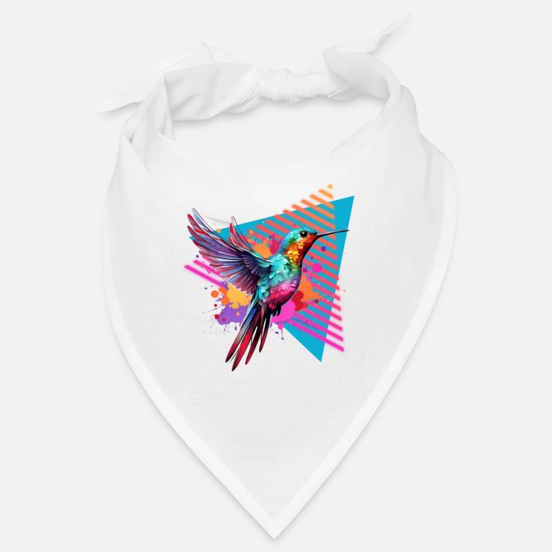 Colibri coloré Éclaboussure de peinture Éclaboussure de peinture Bandana