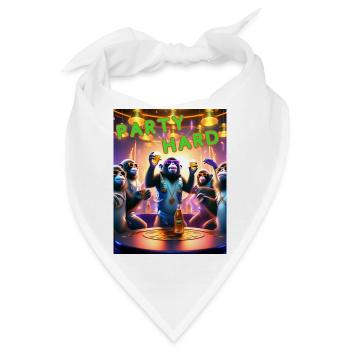 Party hard - Bandana - Weiß - Vorne