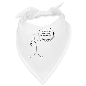 genervt - Bandana - Weiß - Vorne