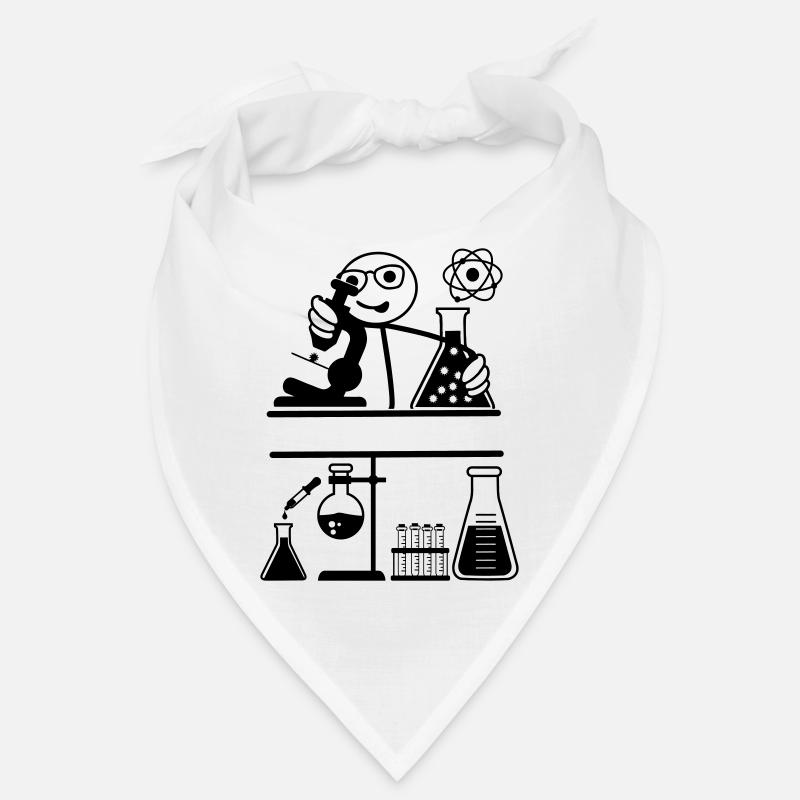Lab with stickmen looking into microscope Bandana