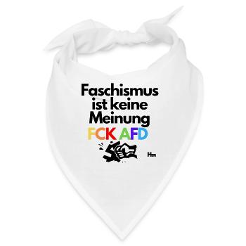 Faschismus ist keine Meinung - Bandana - Weiß - Vorne
