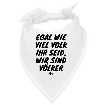 Wir sind Völker - Bandana - Weiß - Vorne