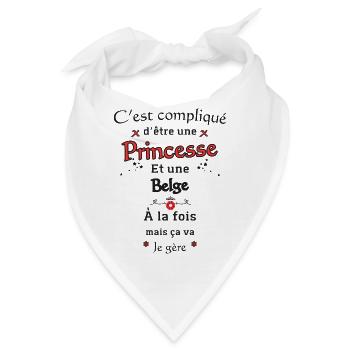 Belgische Prinzessin - Bandana - Weiß - Vorne