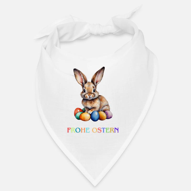 Frohe Ostern - Bandana - Weiß