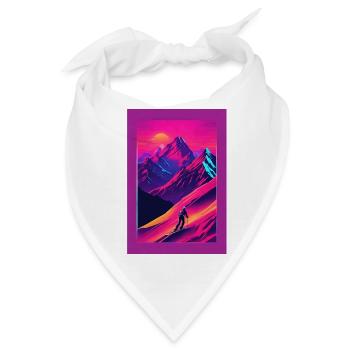 Berge - Bandana - Weiß - Vorne