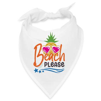 Strand bitte - Bandana - Weiß - Vorne