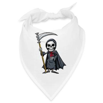 der kleine Tod persönlich- Sensemann - Bandana - Weiß - Vorne