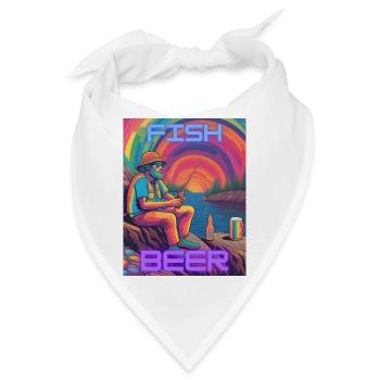 Fish & Beer - Bandana - Weiß - Vorne
