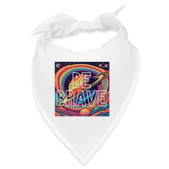 Saturn be Brave - Bandana - Weiß - Vorne