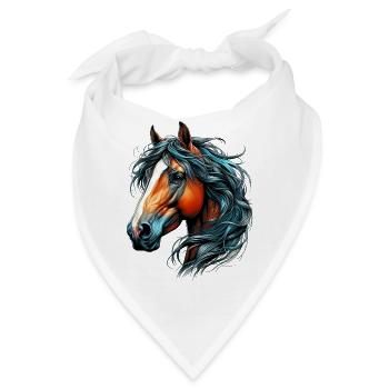 Pferd - Bandana - Weiß - Vorne