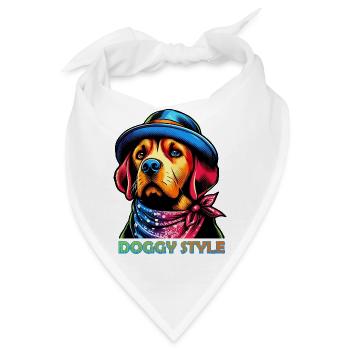 DOGGY STYLE Pop Art Style - Bandana - Weiß - Vorne