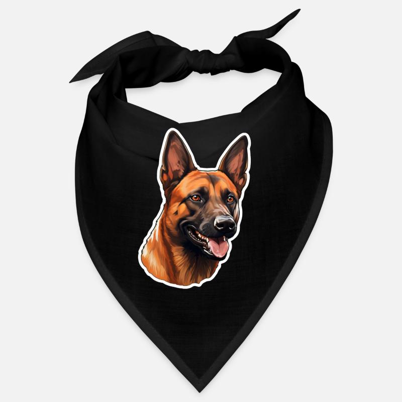 Belgian Malinois Kopf Bandana