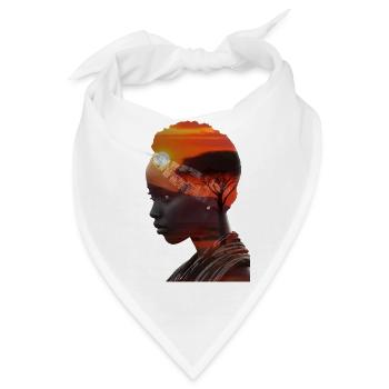 Afrikanische Frau - Bandana - Weiß - Vorne