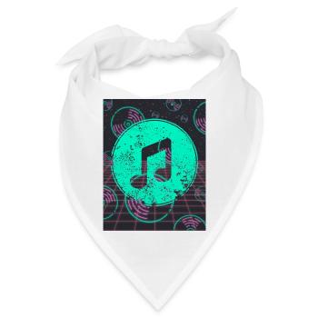 Liebe zur Musik Note - Bandana - Weiß - Vorne