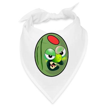 GRÜNE OLIVEN PAPRIKA - Bandana - Weiß - Vorne