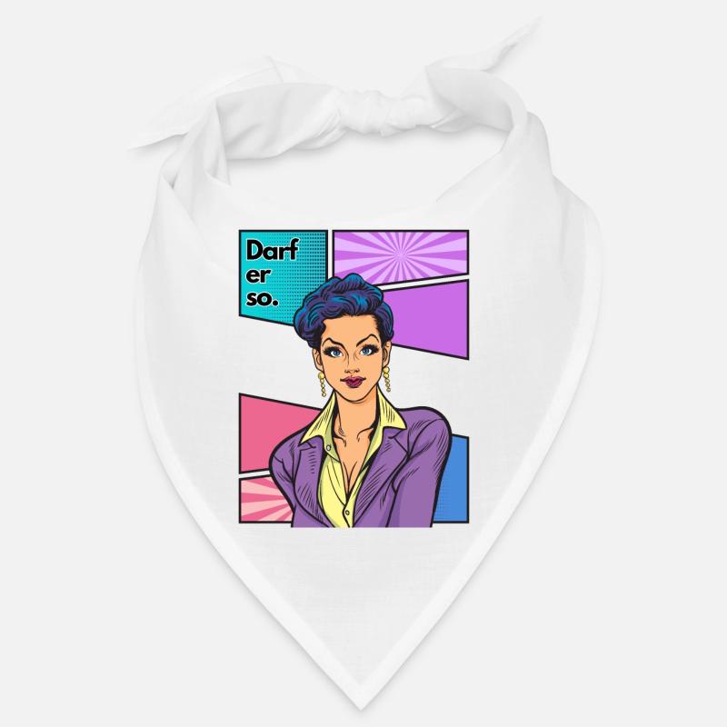 Darf er so Comic Stil mit Lady 1 Bandana