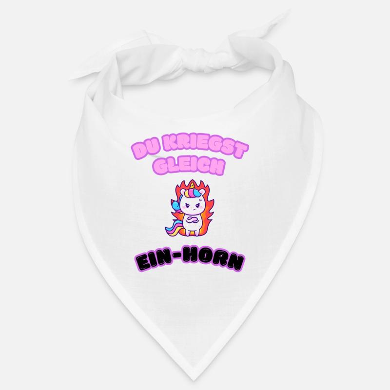 Wütendes Ein-Horn - Bandana - Weiß