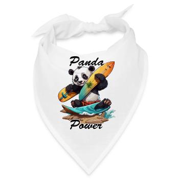 Panda / Tier / Zoo / Bambus / Wild / Kindlich - Bandana - Weiß - Vorne