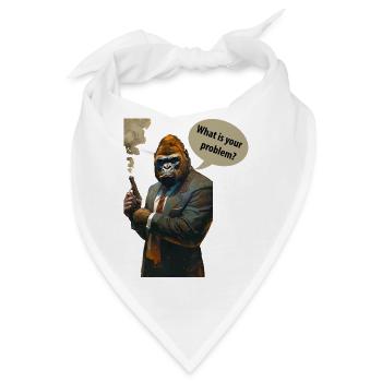 Grumpy Gorilla - Bandana - Weiß - Vorne