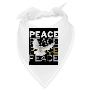 PeaceZeichen Friedenstaube - Bandana - Weiß - Vorne