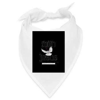 Black and Pink Faith Streetwear T Shirt - Bandana - Weiß - Vorne
