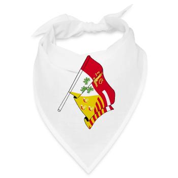 Flagge der Provinz Lüttich, Belgien - Bandana - Weiß - Vorne
