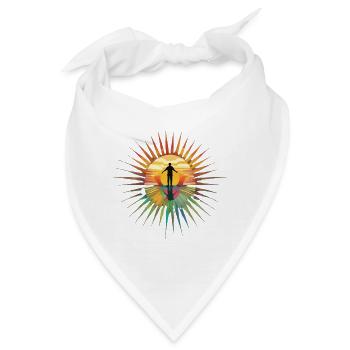 Stilvoll strahlen mit dem Regenbogenstern - Bandana - Weiß - Vorne