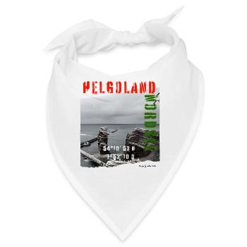 Helgoland Tshirt mit Koordinaten - Bandana - Weiß - Vorne
