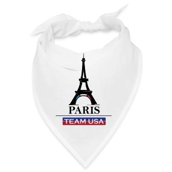 Paris team USA Sport Spiele Athlet Sportler Symbol - Bandana - Weiß - Vorne