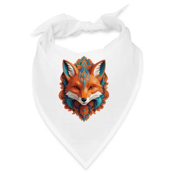 Cyber Fox Head - Bandana - Weiß - Vorne