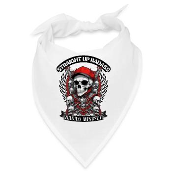 Straight Up Badass - Bandana - Weiß - Vorne