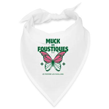 Muck Les Foustiques je prefer les Papillons - Bandana - Weiß - Vorne