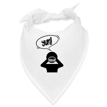 Burger Food - Bandana - Weiß - Vorne
