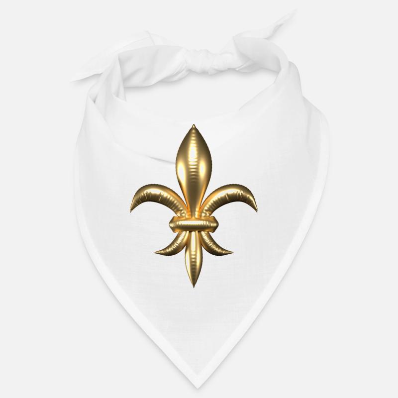 Fleur de Lys / Fleur de Lis in Ballon-Gold-Optik Bandana