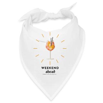 Weekend ahead, weekend mood, Wochenende voraus - Bandana - Weiß - Vorne