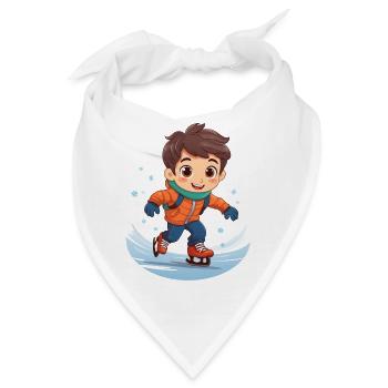 Schlittschuh laufen im Winter - Bandana - Weiß - Vorne