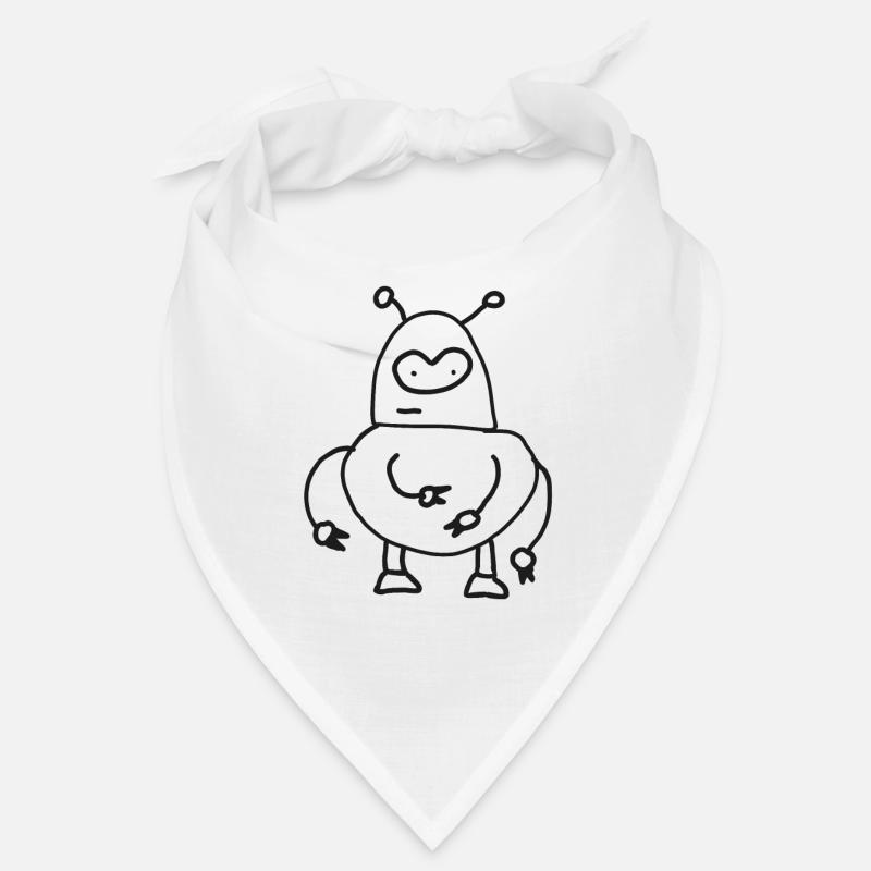 Dooddly Alien Robot Doodle Bandana