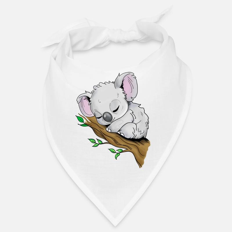Sleeping Koala - Bandana - white