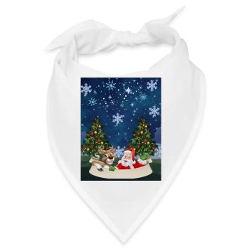 Weihnachtsmann-Spaß - Bandana - Weiß - Vorne