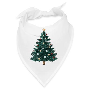Weihnachtsbaum Weihnachten Christmas Tree - Bandana - Weiß - Vorne