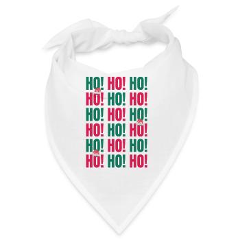 Ho Ho Ho Santa Muster - Bandana - Weiß - Vorne