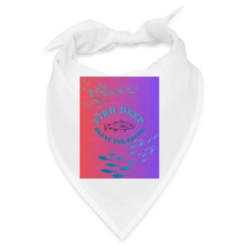 Fisch Tief der Arktis trotzen - Bandana - Weiß - Vorne