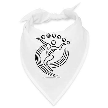 Jongleur Logo Jonglieren - Bandana - Weiß - Vorne