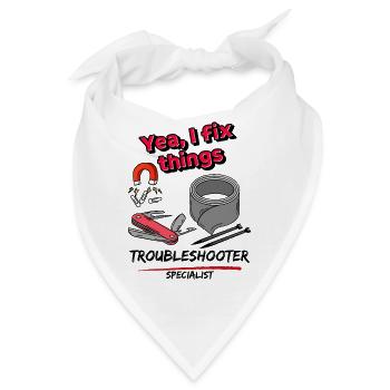 Ja, ich repariere Dinge - Bandana - Weiß - Vorne